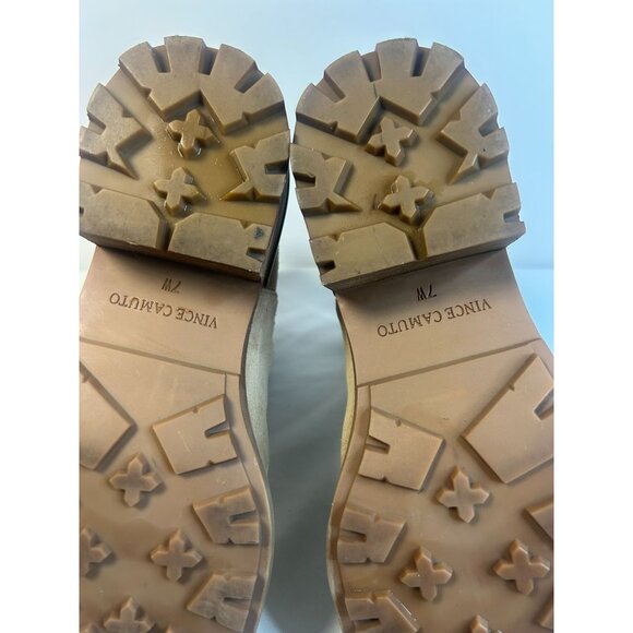 Vince Camuto Kelivena Suede Chelsea Boots Taupe Womens 9W Chunky Lug Sole Block - Picture 11 of 14